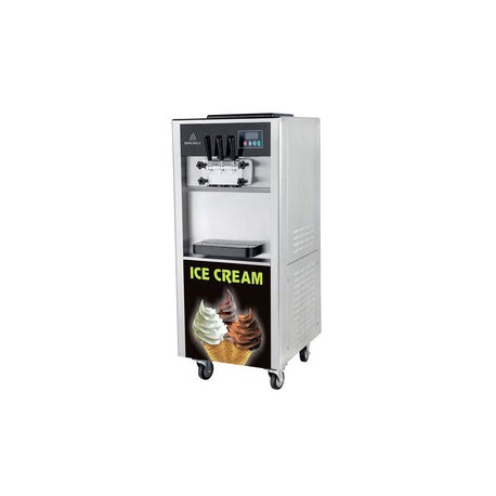 Maquina De Helado Suave Migsa BQL-825E Con Sistema Nocturno De Piso Con 2 Depósitos Para 2 Sabores Y Combinado A 220 V