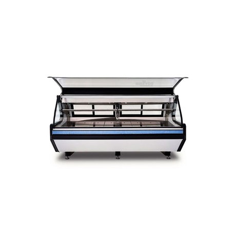 Vitrina Torrey TEC-250 AI LIFT Acero Inoxidable Carnicera Cristal Curvo Y Abatible