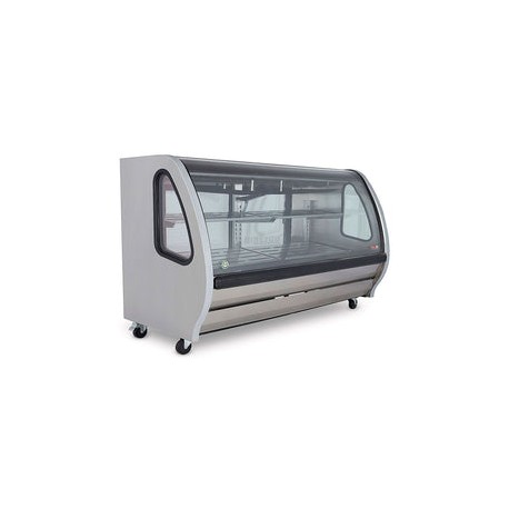 Vitrina Torrey TEM-200-CN AI Acero -inoxidable Carnicera Cristal Curvo