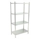 Anaquel Liso BN-R02-90 De Acero Inoxidable De 4 Entrepaños De 90 cm De Largo