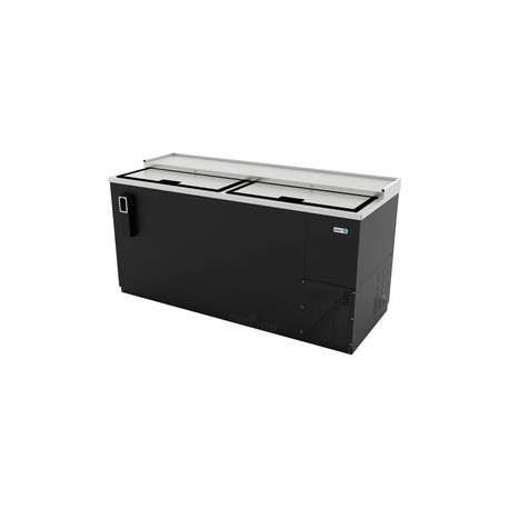 Botellero Refrigerado en Vinyl Negro Asber ADBC-65-HC 2 Puertas Corredizas