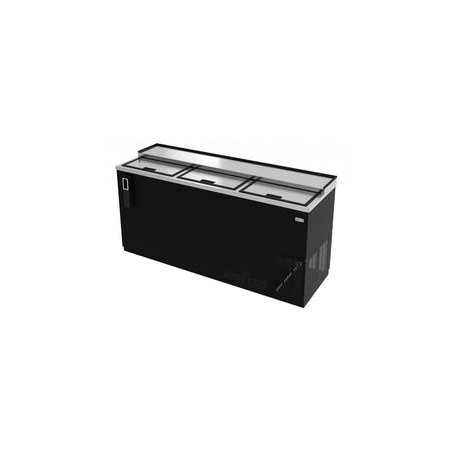 Botellero Refrigerado en Vinyl Negro Asber ADBC-80-HC 3 Puertas Corredizas