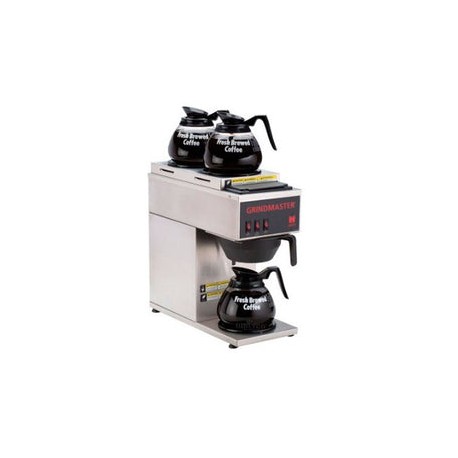 Cafetera Grindmaster AB-3 Percoladora Con 2 Calentadores Superiores Y Tanque de 4.5 Litros Para Tres Jarras (No Incluidas)