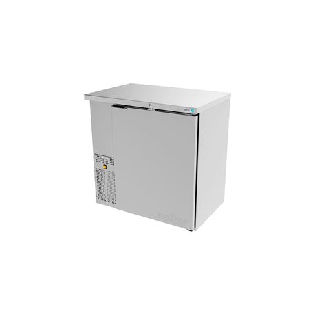 Refrigerador Contrabarra en Acero Inox Asber ABBC-24-36-S-HC Slim Line Puerta Solida
