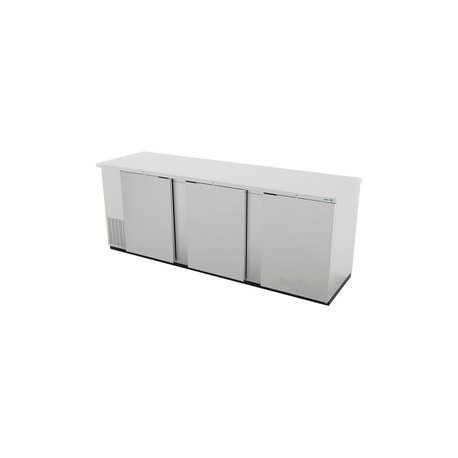 Refrigerador Contrabarra en Acero Inox Asber ABBC-94-S-HC Puertas Solidas