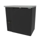 Refrigerador Contrabarra en Vinyl Negro Asber ABBC-24-36-HC Slim Line Puerta Solida