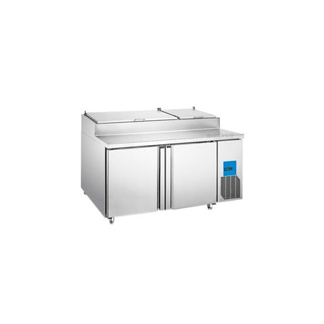 Mesa Para Preparación De Pizza Migsa PICL2 Con Insertos Dos Puertas Solidas