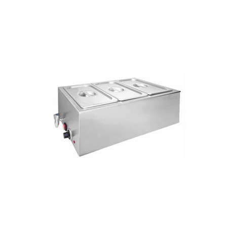 Baño María Electrico Migsa ZCK165AT-3 En Acero Inoxidable Para 3 Insertos Tercios