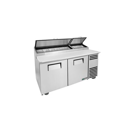 Mesa Refrigerada De Preparacion De Pizzas True TPP-AT-67-HC De 9 Insertos