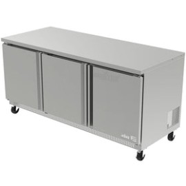 Mesa Refrigerada Bajo Mostrador Asber AUTR-72 Puertas Solidas