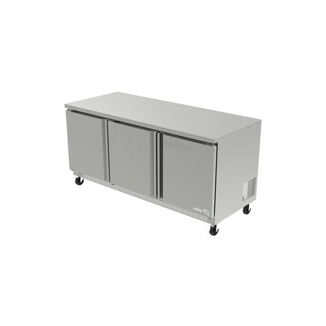 Mesa Refrigerada Bajo Mostrador Asber AUTR-72 Puertas Solidas