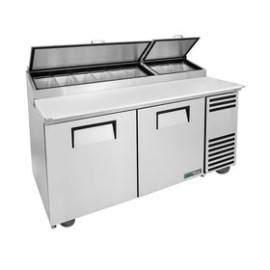 Mesa Refrigerada De Preparacion De Pizzas True TPP-AT-67-HC De 9 Insertos