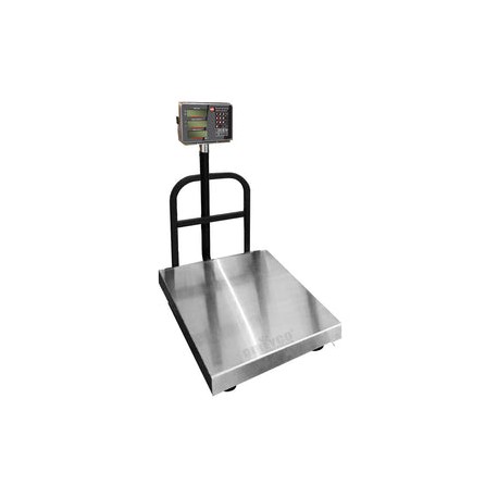 Bascula De Plataforma KM Mod. KM-300 AI Charola De Acero Inoxidable Para 300 Kilos