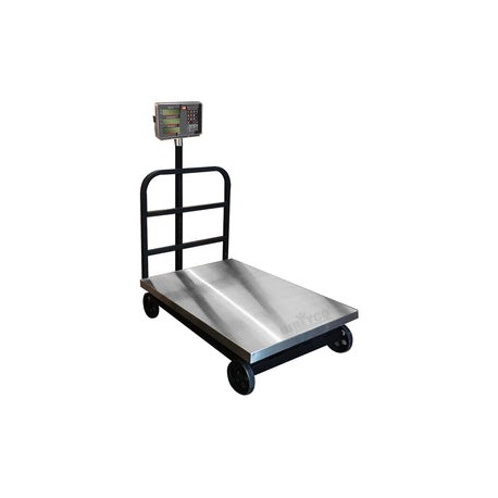 Bascula De Plataforma KM Mod. KM-700 AI Charola De Acero Inoxidable Para 700 Kilos