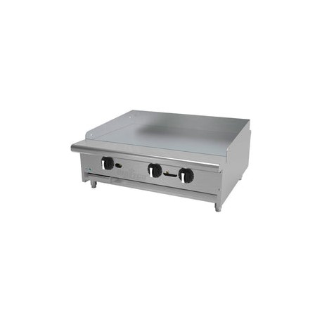 Plancha Asber AETG-36-H Termostatica a gas con placa 3/4"
