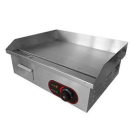 Plancha Eléctrica Migsa BN-818B Grill Lisa De Acero Inoxidable Con Cajon Para Grasa A 220V