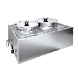 Baño María Electrico Migsa ZCK165AT-4 En Acero Inoxidable Para 2 Insertos Redondos