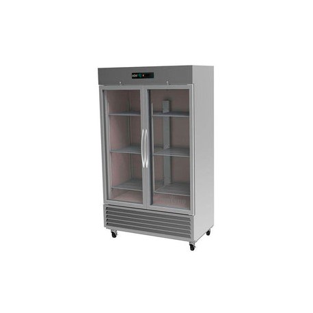 Refrigerador Asber ARR-37-G Puertas de Cristal Acero Inoxidable