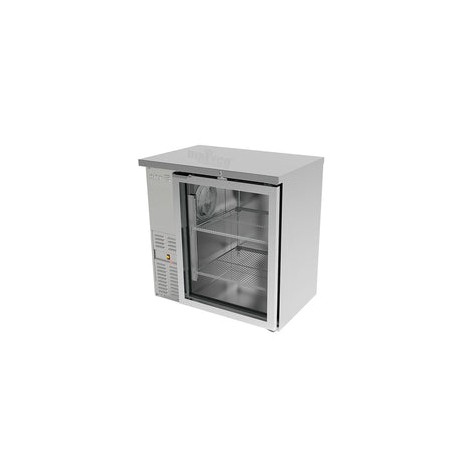 Refrigerador Contrabarra en Acero Inox Asber ABBC-23-SG-HC Puerta Cristal