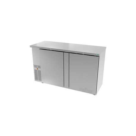 Refrigerador Contrabarra en Acero Inox Asber ABBC-24-60-S-HC Slim Line Puertas Solidas