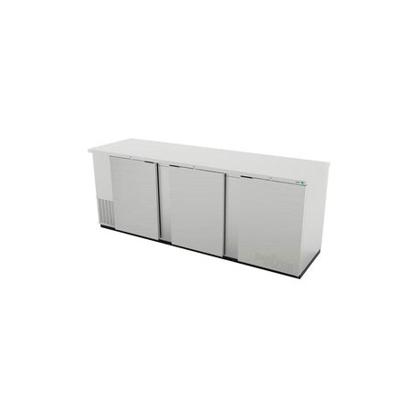 Refrigerador Contrabarra en Acero Inox Asber ABBC-24-72-S-HC Slim Line Puertas Solidas