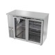 Refrigerador Contrabarra en Acero Inox Asber ABBC-24-48-SG-HC Slim Line Puertas Cristal