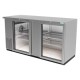 Refrigerador Contrabarra en Acero Inox Asber ABBC-68-SG-HC Puertas Cristal
