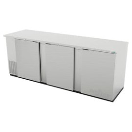 Refrigerador Contrabarra en Acero Inox Asber ABBC-94-S-HC Puertas Solidas