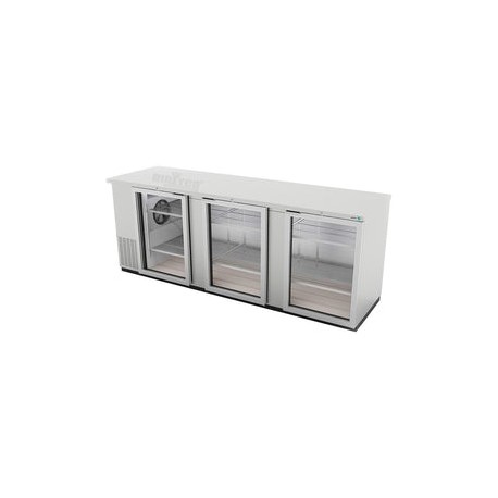 Refrigerador Contrabarra en Acero Inox Asber ABBC-94-SG-HC Puertas Cristal
