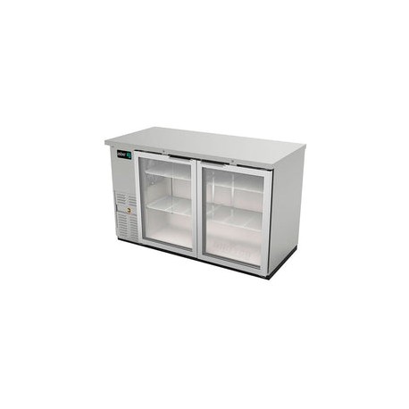 Refrigerador Contrabarra en Acero Inox Asber ABBC-58-SG-HC Puertas Cristal