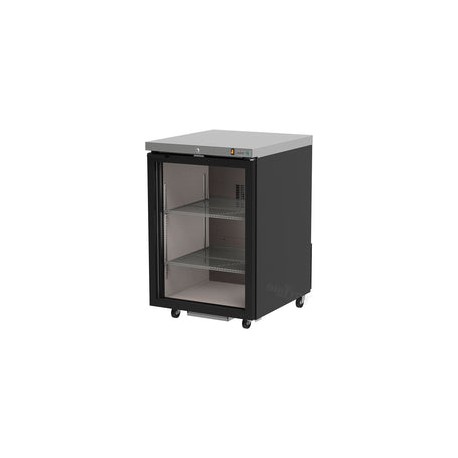 Refrigerador Contrabarra en Vinyl Negro Asber ABBC-23G-HC Puerta Cristal