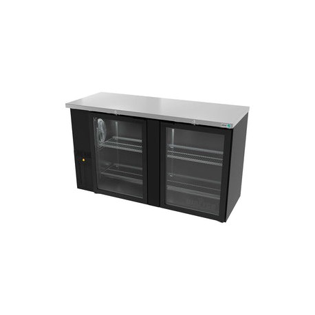 Refrigerador Contrabarra en Vinyl Negro Asber ABBC-24-60-G-HC Slim Line Puertas Cristal