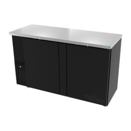 Refrigerador Contrabarra en Vinyl Negro Asber ABBC-24-60-HC Slim Line Puertas Solidas