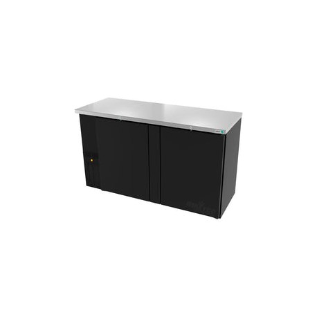 Refrigerador Contrabarra en Vinyl Negro Asber ABBC-24-60-HC Slim Line Puertas Solidas