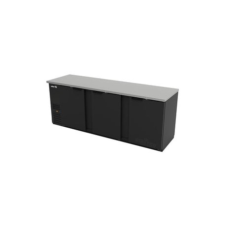 Refrigerador Contrabarra en Vinyl Negro Asber ABBC-24-72-HC Slim Line Puertas Solidas