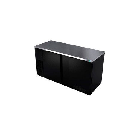 Refrigerador Contrabarra en Vinyl Negro Asber ABBC-68-HC Puertas Solidas