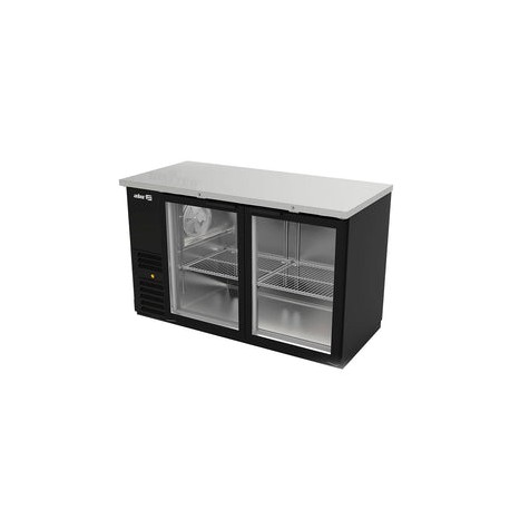 Refrigerador Contrabarra en Vinyl Negro Asber ABBC-58G-HC Puertas Cristal