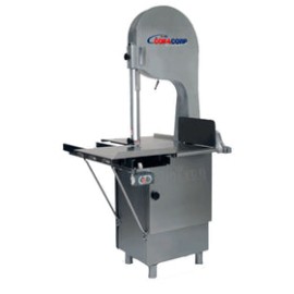 Sierra Cortadora De Carne Y Hueso Cobacorp I-140-5 De Acero Inoxidable Con Cinta De 40"