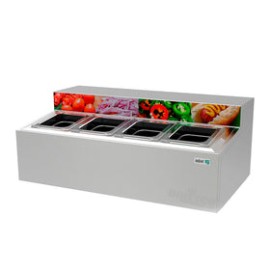 Topping Refrigerado Asber ATC-4 Sobre  Mostrador 4 Insertos