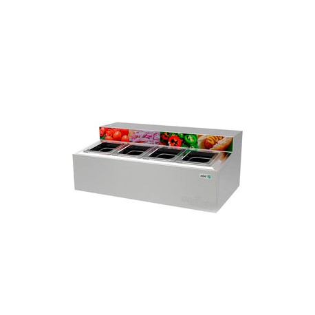 Topping Refrigerado Asber ATC-4 Sobre  Mostrador 4 Insertos