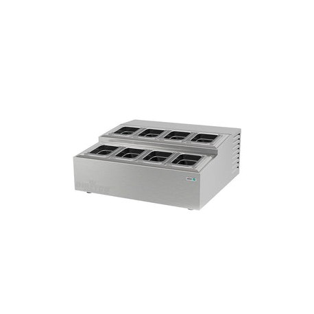 Topping Refrigerado Asber ATC-4+4 Sobre  Mostrador 8 Insertos