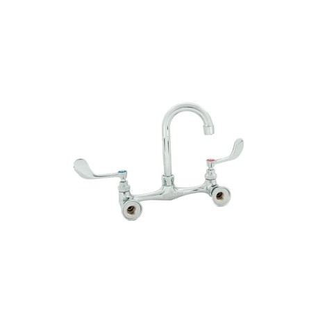 Llave Mezcladora Migsa BXF-KW5G Cuello De Ganzo Alto De 8" De Longitud Para Pared Con Aletas Largas