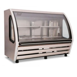 Vitrina Imbera BHS-150-I Cremera Acero Inoxidable Cristal Curvo