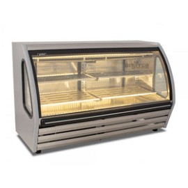 Vitrina Imbera BHS-200-I Cremera Acero Inoxidable Cristal Curvo
