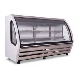 Vitrina Imbera BHS-200C-B Carnicera-Cremera Blanca Cristal Curvo