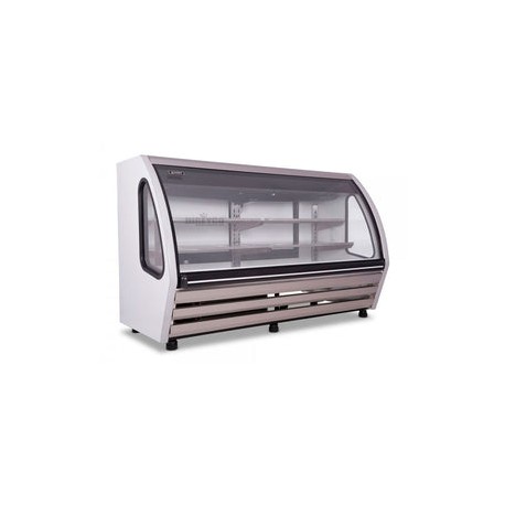 Vitrina Imbera BHS-200C-B Carnicera-Cremera Blanca Cristal Curvo
