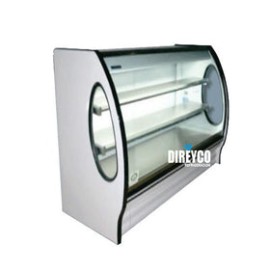 Vitrina Masser RHNVCT-1000-EA Cristal Curvo Entrepaños De Acero Inoxidable