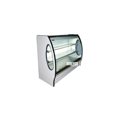 Vitrina Masser RHNVCT-1000-EA Cristal Curvo Entrepaños De Acero Inoxidable