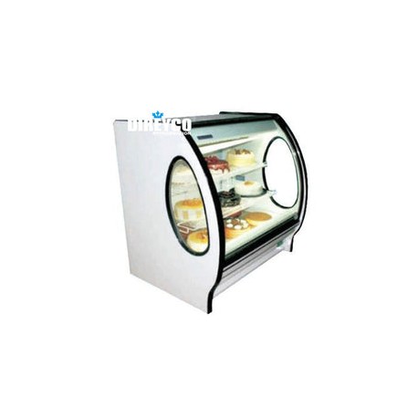 Vitrina Masser RHNVCT-1000-EP Blanca Cristal Curvo Parrillas Ajustables