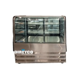 Vitrina Masser RHNVCT-1000-FGC Cristal Curvo Full Glass CUBO Entrepaños De Cristal Iluminados